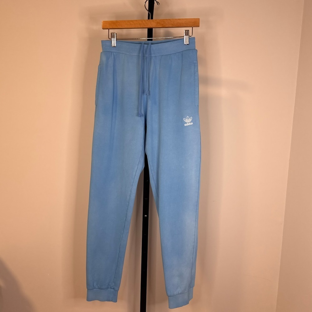 Adidas Blue Tie String Joggers - Size S